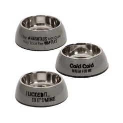 51 Degrees North Single Food Bowl Stone Grey