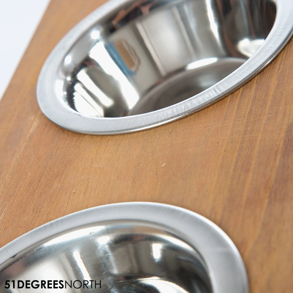 51 Degrees North Food Bowl Teak High 3 51 Degrees North Food Bowl Teak High - Image 3