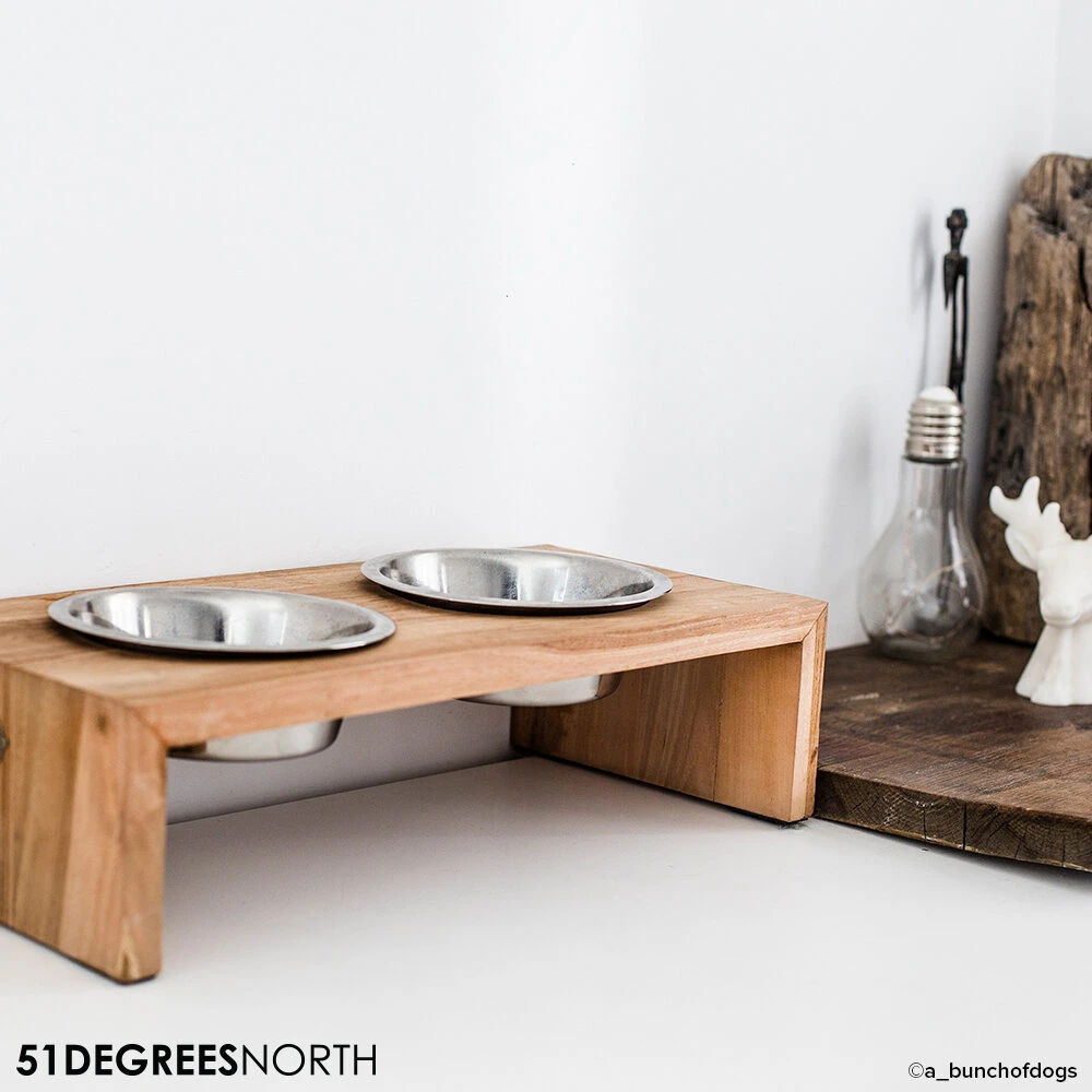 51 Degrees North Food Bowl Teak High 1 51 Degrees North Food Bowl Teak High