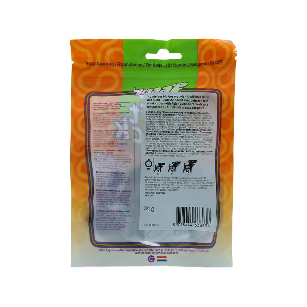 Nobby Braaaf Beef Steak Cubes - Beef & Fish 3 Nobby Braaaf Beef Steak Cubes - Beef & Fish - Image 3