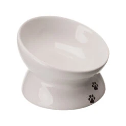 Savic Trixie Ergonomic Food And Water Bowl - White -Beeztys Zone trixie ergonomische voer en waterbak wit 183061 2000 none